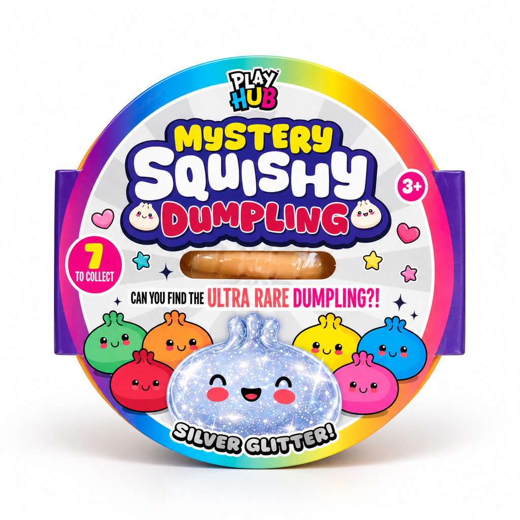 RMS Mystery Squishy Dumpling Silver Glitter Squeezable